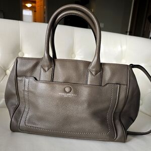 Marc Jacobs Gray Emerald City  Leather Satchel Purse Handbag